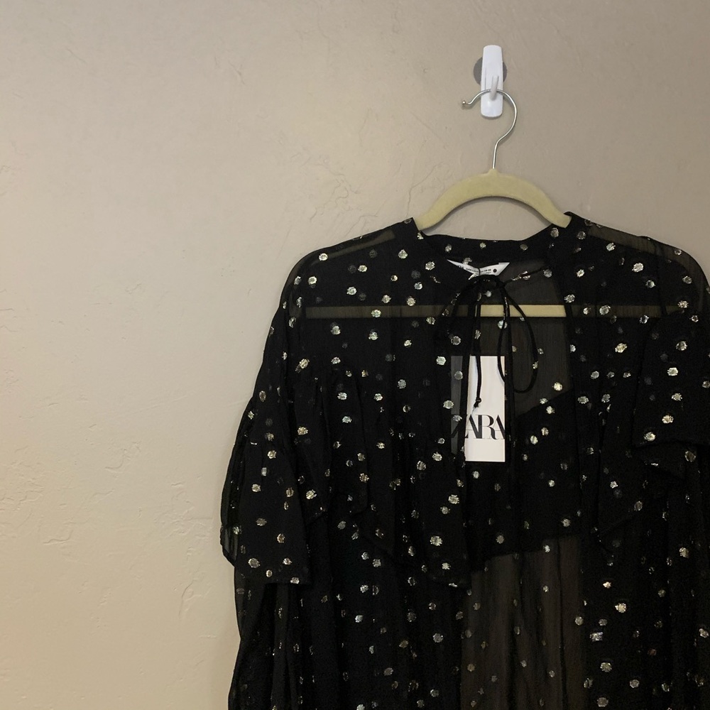 Zara Gold Polka Dot Cape
